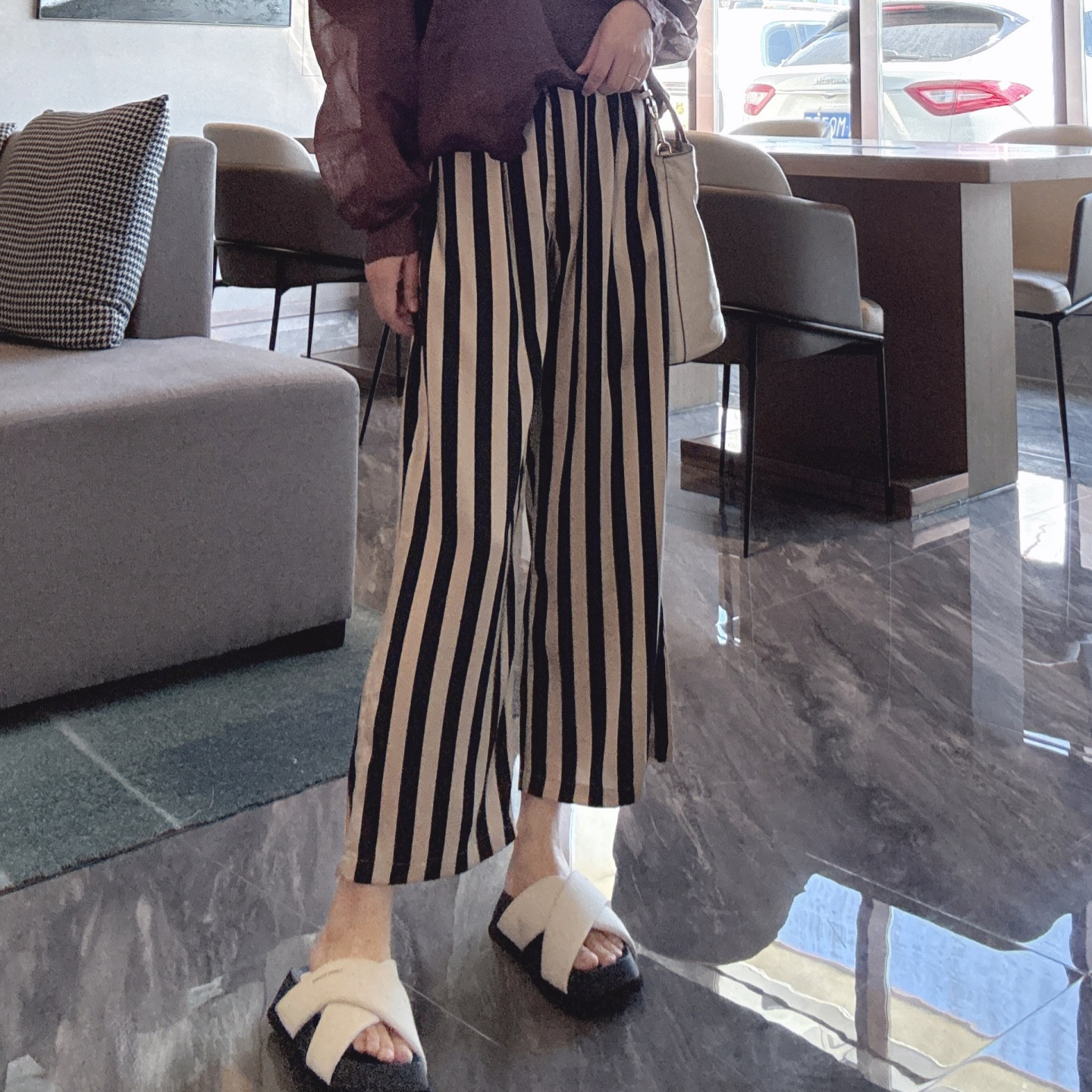 高级感洋气百搭真丝阔腿裤薄款