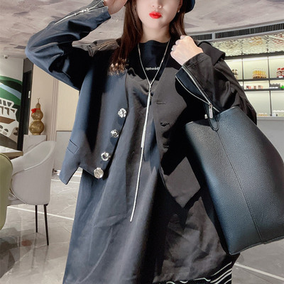 休闲时髦常规圆领两件套马甲