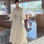 气质高级感洋气巨好看秋季 七分袖 外套潮 2025新款 长款 薄款 风衣女款
