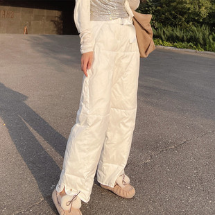 女2023新款 裤 冬季 爆款 子 白鸭绒九分洋气欧货今年流行 外穿羽绒裤