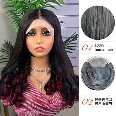 5X5 sdd flower curly wig wave natural remy 100%Human Hair