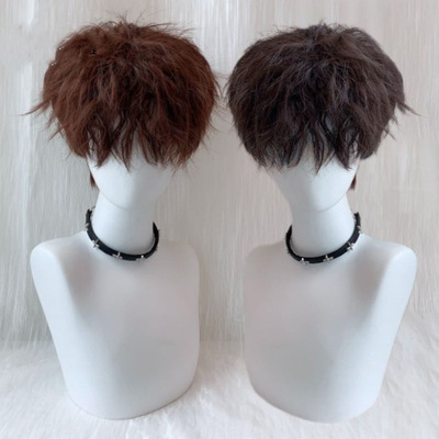 【莱斯利卷】假发男羊毛卷假发莱斯利卷日常男士仿真假发套