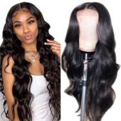 Body Wigs Wave Closure 4x4 Hair Lace Human Brazilian蕾丝假发