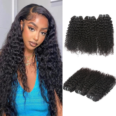 Kinky curly virgin hair Human hair bundles 接发发帘许昌假发