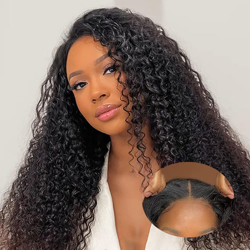 前蕾丝真人发假发自然色jerry curly glueless wig human hair