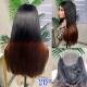 Double 黑棕长直假发头套5×5 Drawn Straight wigs glueless SDD