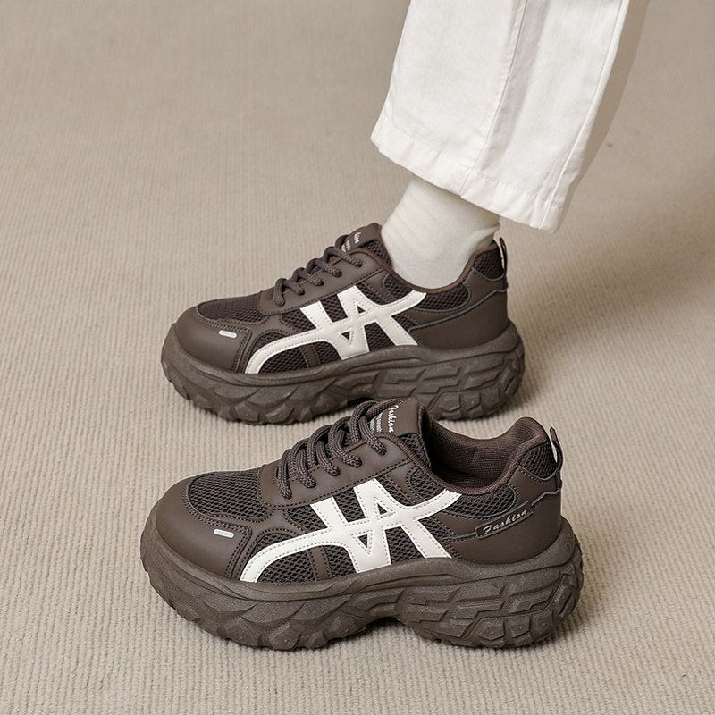 厚底老爹鞋女2026年春季新款运动鞋双网面透气增高配阔腿裤休闲鞋,女鞋,老爹鞋,淘宝优惠券,粉丝福利购,淘宝优惠卷