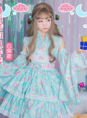 全棉日常洛丽塔和风洋装 COSPLAY服装 宅舞服装 软妹loita女装