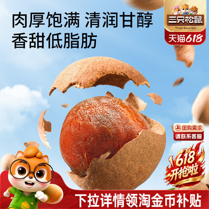 三只松鼠_桂圆干500gx1袋