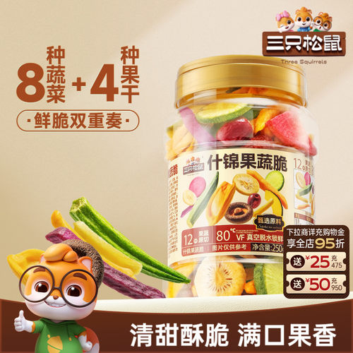 量贩罐装12种果蔬脆250g