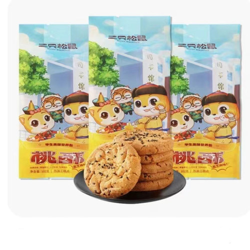 三只松鼠黑芝麻味桃酥306g