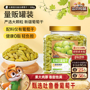 三只松鼠_无核白葡萄干新疆特产果干脯0脂蜜饯干货小吃解馋零食