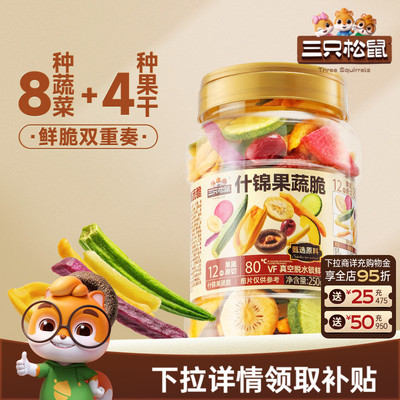 三只松鼠量贩罐装12种果蔬脆