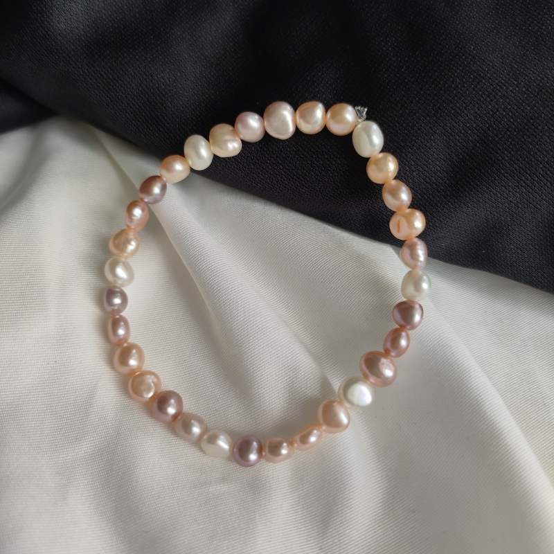 异形巴洛克天然淡水珍珠手链