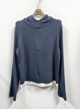 热女士长袖T恤上衣打底衫2026年春季新款拉链内搭上衣F09W26101