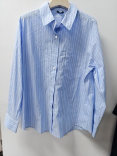 百搭条纹上衣f03w4300 衬衫 2025年春女基础款 通勤直筒显瘦长袖