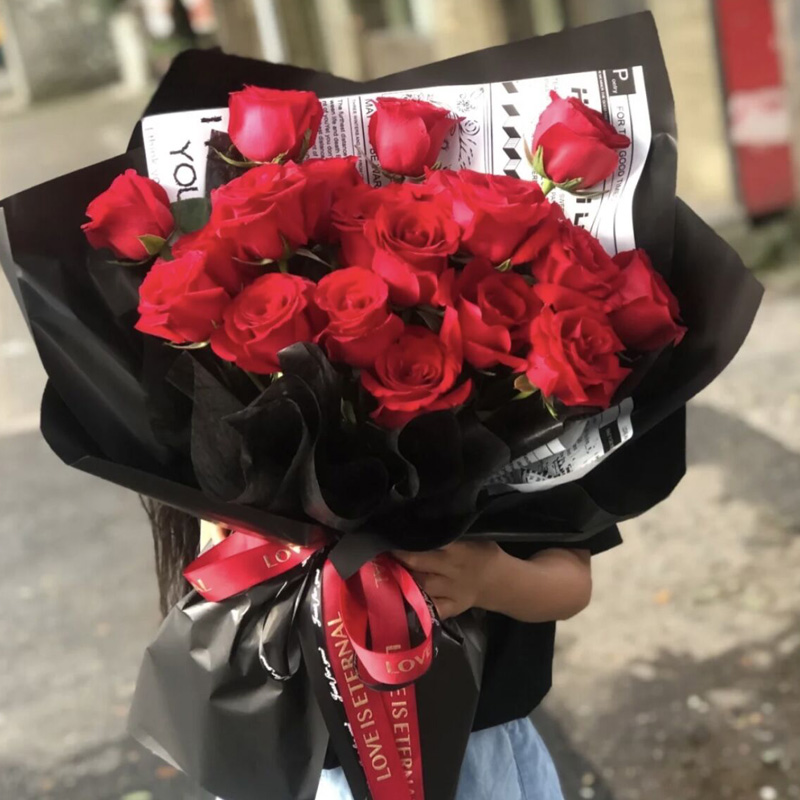 21朵红玫瑰长春鲜花同城速递送花实体鲜花店配送节日祝福生日