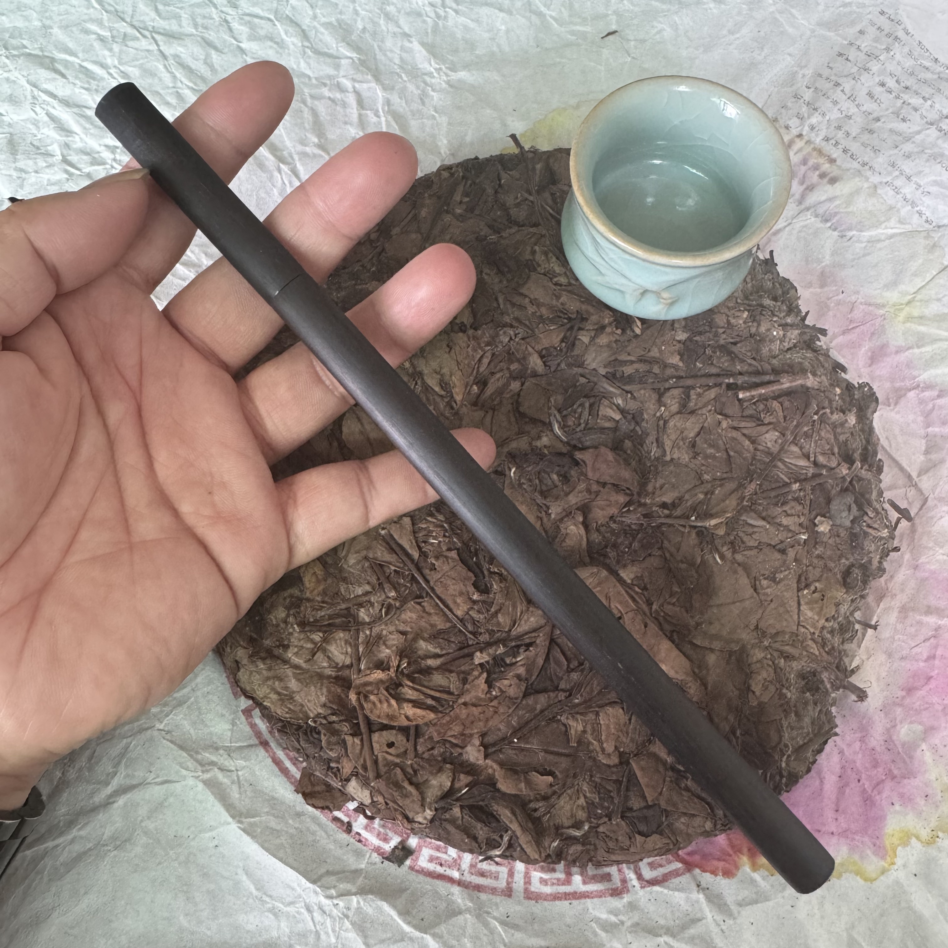 龙泉手工微兵器黑檀木素装迷你大马士革微缩唐刀金属模型把玩摆件图片
