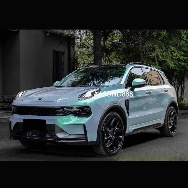 梦幻翡翠绿灰渐变AASUND特效漆汽车三轮车轮毂电脑主机外壳改色漆