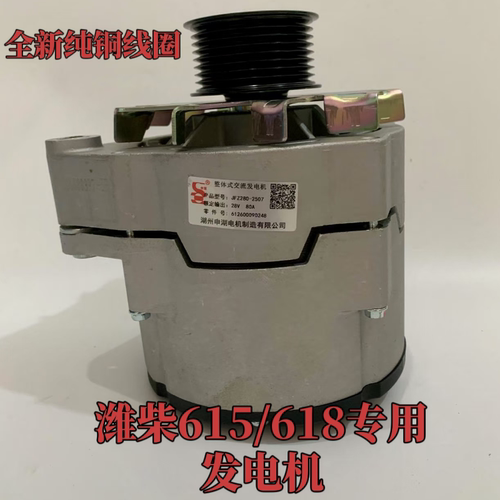 红岩金刚重汽斯太尔潍柴WD615/618铲车装载80A8PK申湖原厂发电机