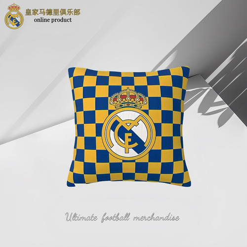 皇家马德里俱乐部商品｜队徽居家沙发双面麻布不含芯枕套足球周边