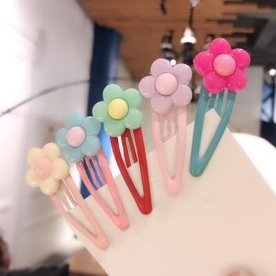 泫雅风奶油色小花发夹可爱BB夹女