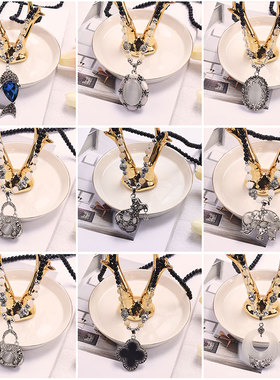 日韩创意潮人毛衣学生森系短项链