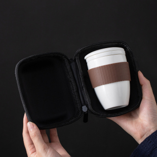 便携式 快客杯一壶一杯单个人专用茶具泡茶杯子白瓷简易旅行小套装
