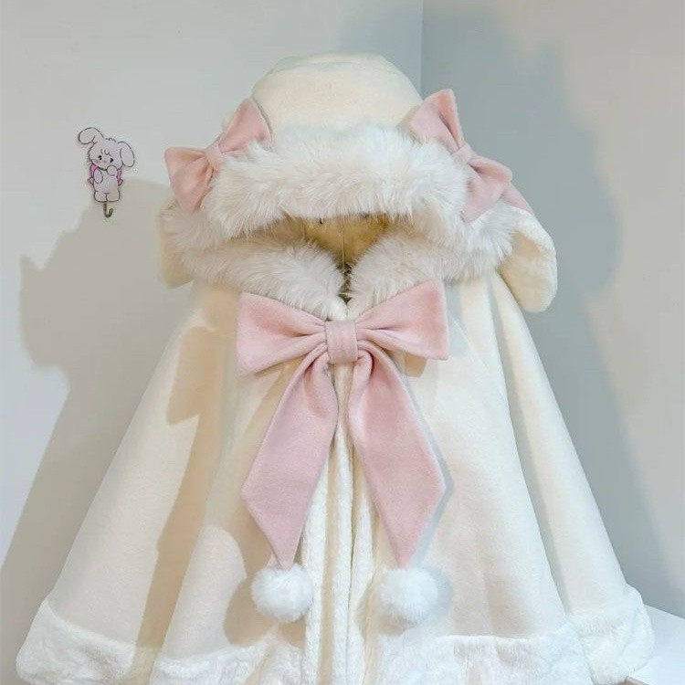 lolita外套斗篷绒绒兔秋