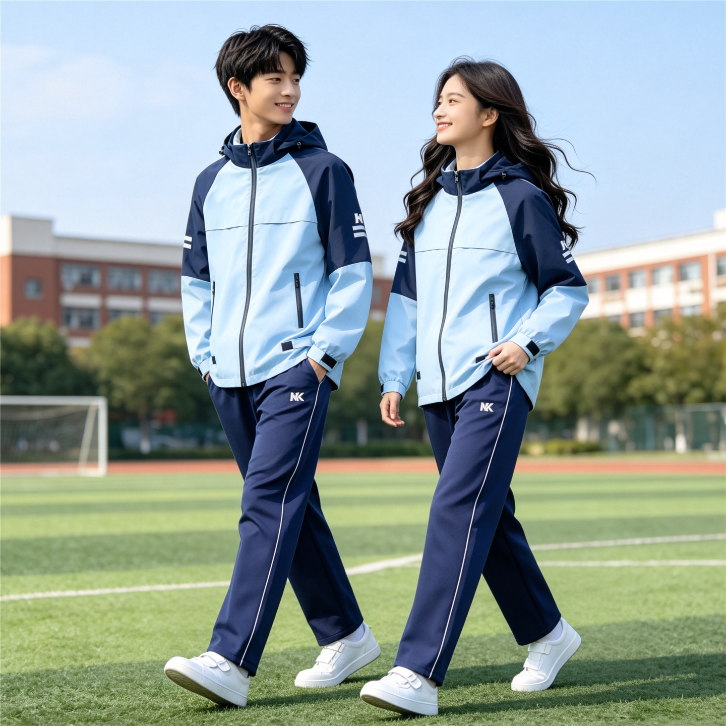 海口校服一市一款统一校服冲锋衣