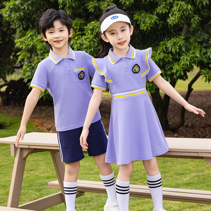 小学生校服夏季套装幼儿园园服夏装短袖儿童运动会六一毕业照班服