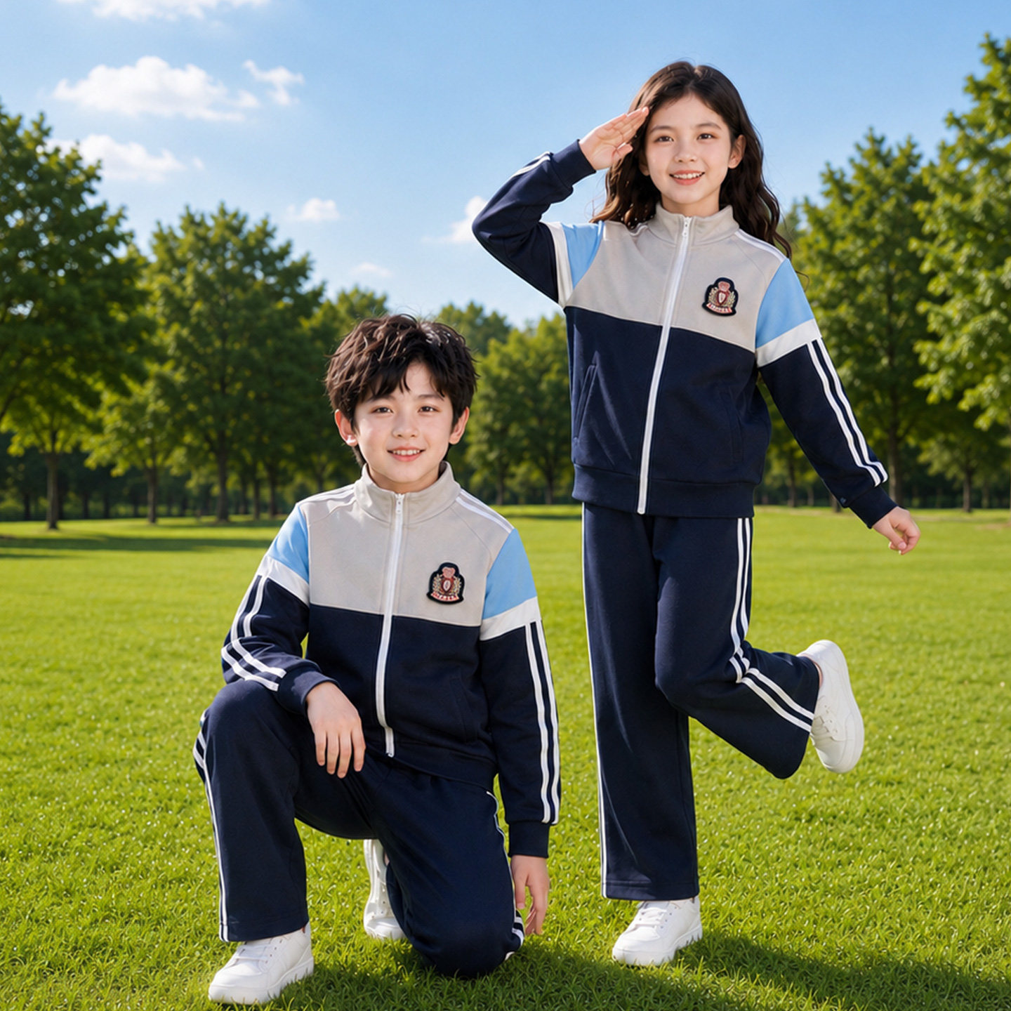 班服小学生校服秋季运动会开幕式服装儿童运动服幼儿园园服三件套