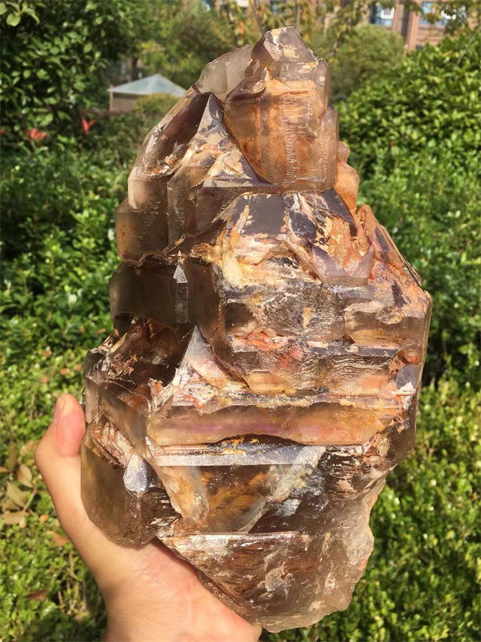 天然紫水晶骸骨城堡骨干原石摆件 一物一图水晶宝石