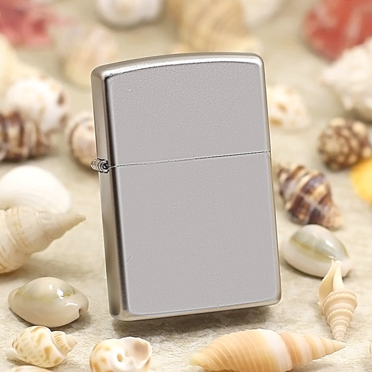 美国原装专柜正品ZIPPO打火机正版205经典铬磨砂芝宝礼品送礼白板