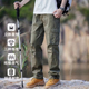 裤 男裤 子户外宽松直筒大码 秋冬季 纯棉长裤 多口袋工装 休闲裤 工作裤