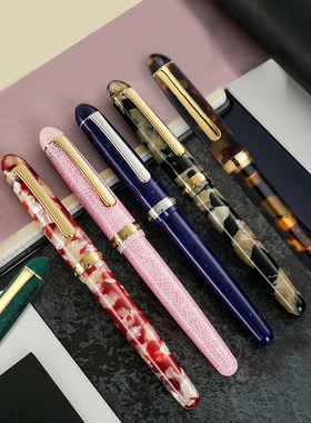 直邮日本白金PLATINUM墨水笔3776赛璐珞 玳瑁钢笔14k尖PTB-35000S