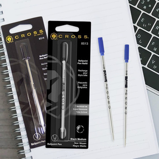 美国cross高仕原子笔替芯 圆珠笔替换笔芯大容量0.5/0.7mm黑色/蓝