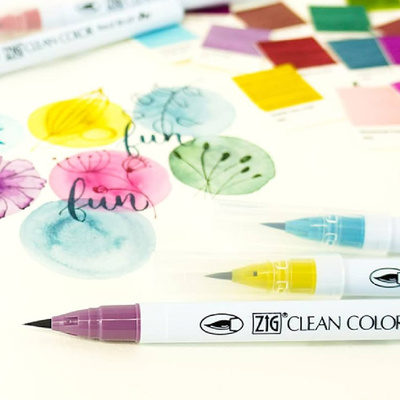 日本吴竹Kuretake 水彩笔 毛笔 绘画笔ZIG RB6000AT 4|6色