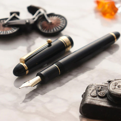 直邮百乐PILOT经典custom743钢笔14K黑杆金夹商务办公送礼