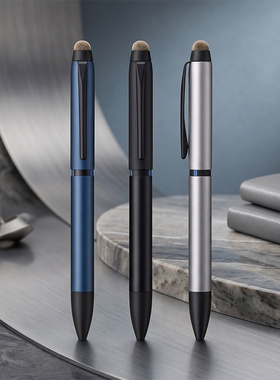 日本uni三菱多功能3色原子笔 JETSTREAM 触控笔头 0.5mm 黑/红/蓝