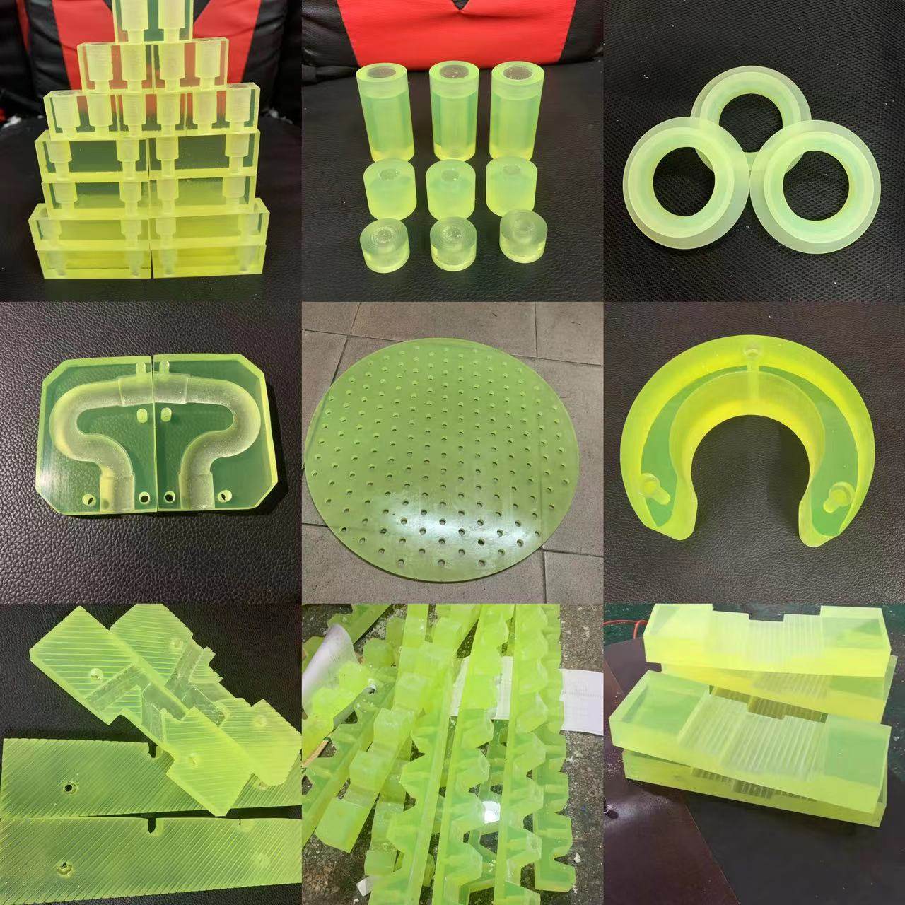 90度聚氨酯棒加工牛筋PU优力胶板加工棒防撞块耐磨缓冲垫开模定做