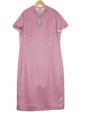 六礼宴会上档次女装高端轻奢喜婆婆品牌礼服粉色连衣裙-17336