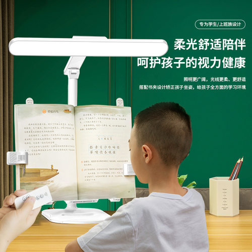 台灯学习专用宿舍卧室床头大学生阅读书桌现货充电护眼灯可夹书本