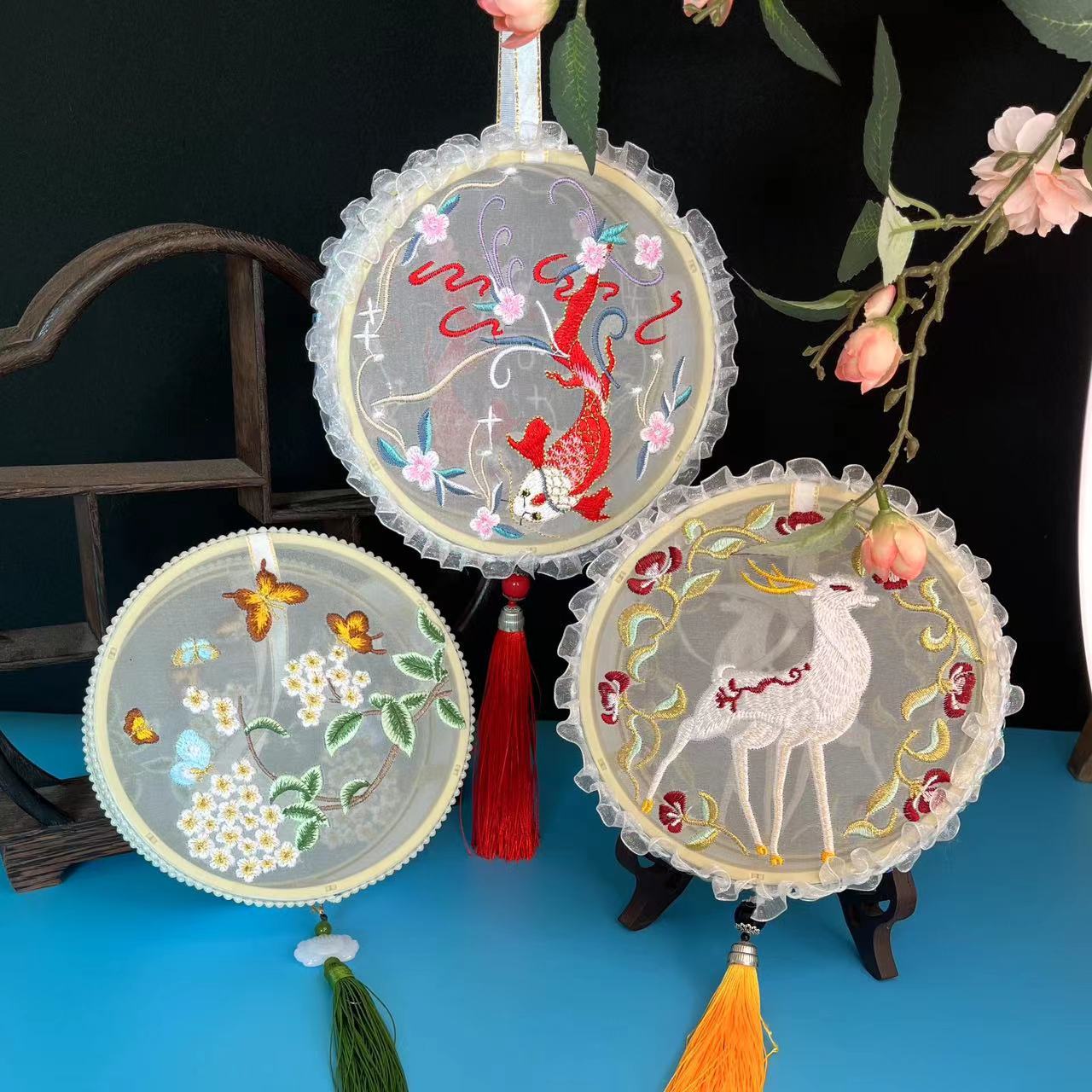 新品中秋节灯笼兔子灯中秋挂饰手提花灯宫灯儿童diy手工制作灯笼