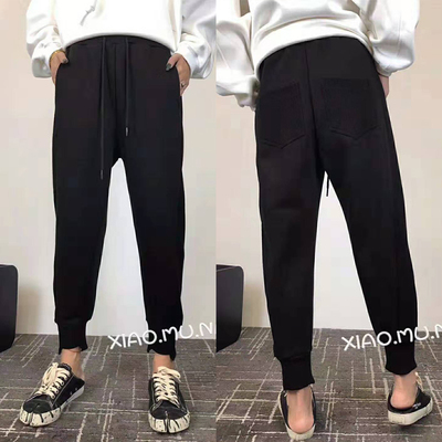 小木南休闲风加绒秋冬新款卫裤