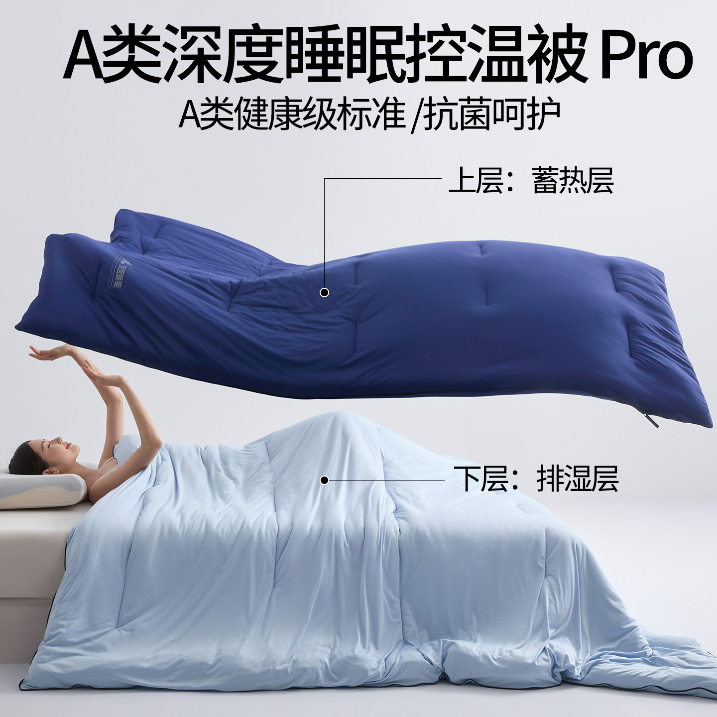 深睡眠双层控温子母被二合一