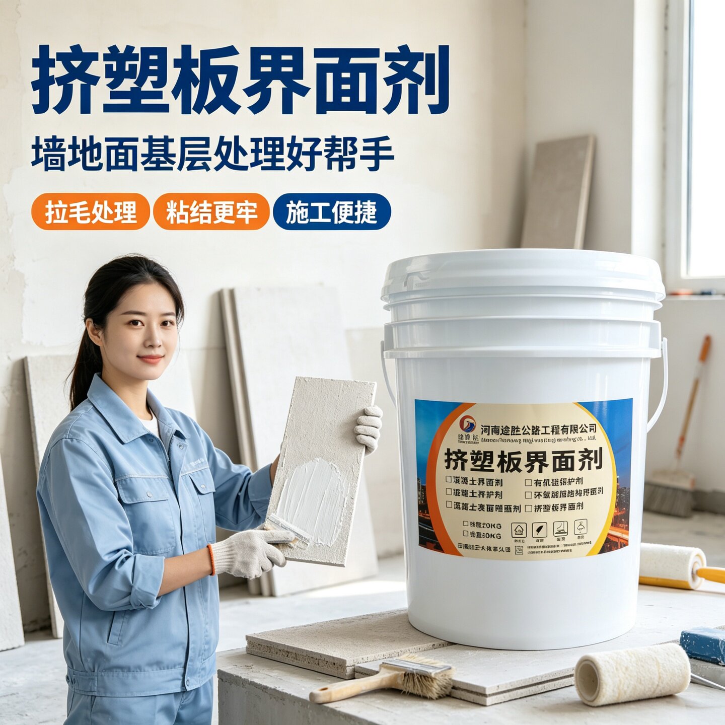 挤塑板界面剂保温板岩棉板界面胶图片