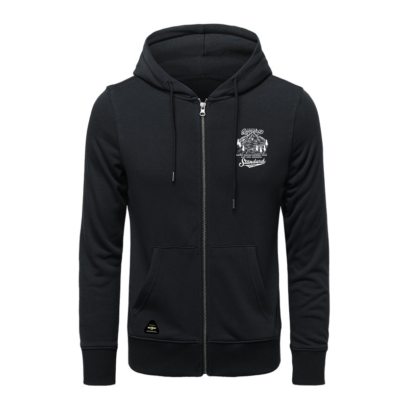 卫衣OFFROAD MOUNTAIN纯棉毛圈拉链开衫休闲男士宽松纯色连帽外套