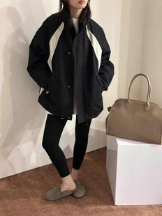 F5YW9236韩版 宽松休闲拼色棒球服冲锋衣羽绒内胆外套上衣女潮 时尚