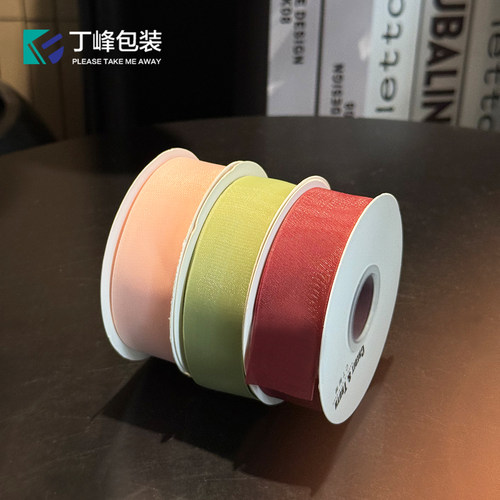 2.5cm纱织彩带果冻纱